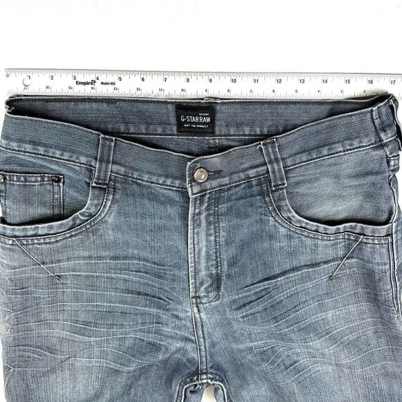 G-Star Raw Denim Jeans (GS3301) Y2K Embroidered Pockets Mens 34 x 33 Read - Picture 3 of 12